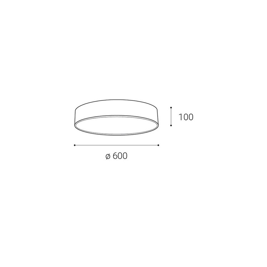 LED2 - LED Dimmable φωτιστικό οροφής MONO LED/60W/230V 3000K/4000K μαύρο