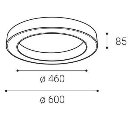 LED2 - LED Dimmable φωτιστικό οροφής SATURN LED/50W/230V 3000K/4000K λευκό