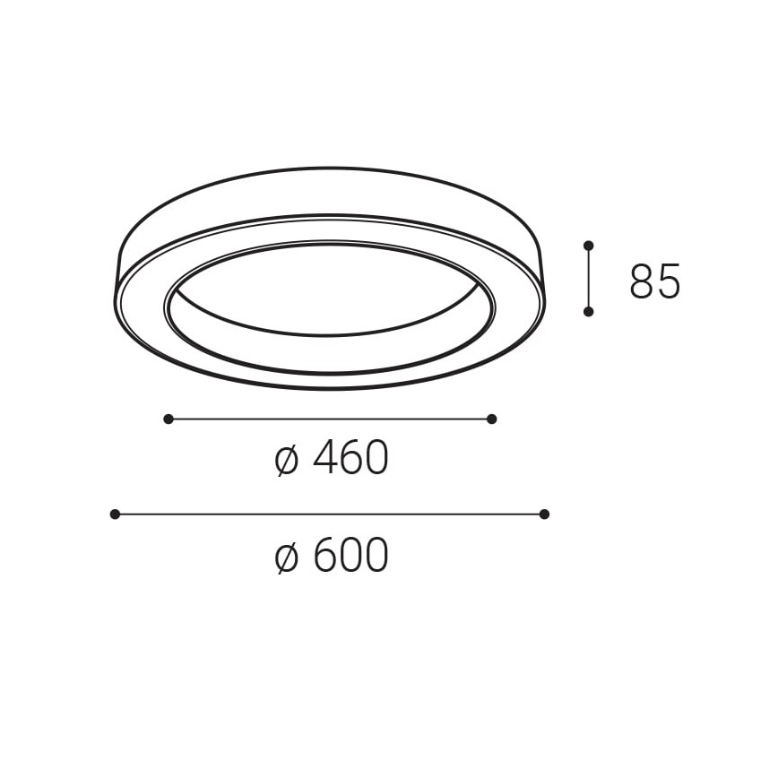 LED2 - LED Dimmable φωτιστικό οροφής SATURN LED/50W/230V 3000K/4000K λευκό
