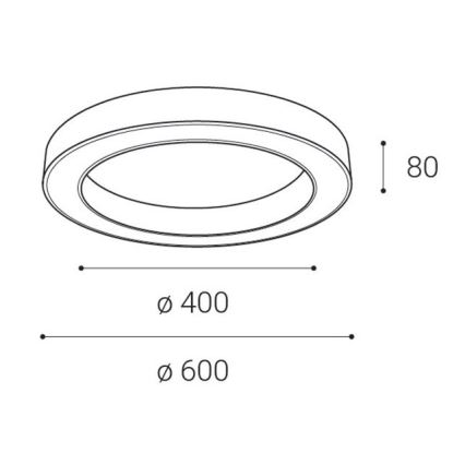 LED2 - LED Dimmable φωτιστικό οροφής SATURN LED/50W/230V 3000K/4000K μαύρο