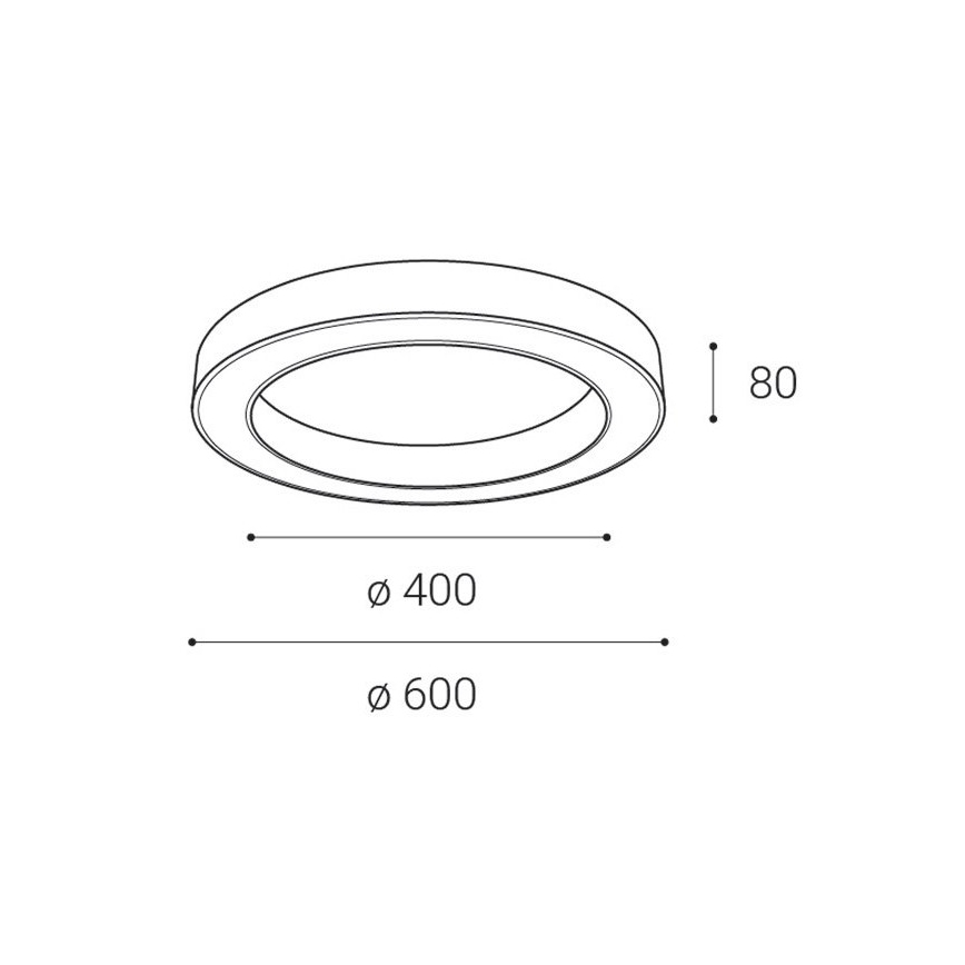LED2 - LED Dimmable φωτιστικό οροφής SATURN LED/50W/230V 3000K/4000K μαύρο