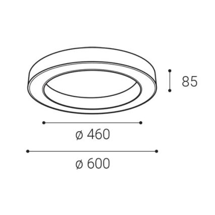 LED2 - LED Dimmable φωτιστικό οροφής SATURN LED/50W/230V 3000K/4000K μαύρο