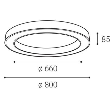 LED2 - LED Dimmable φωτιστικό οροφής SATURN LED/60W/230V 3000K/4000K λευκό