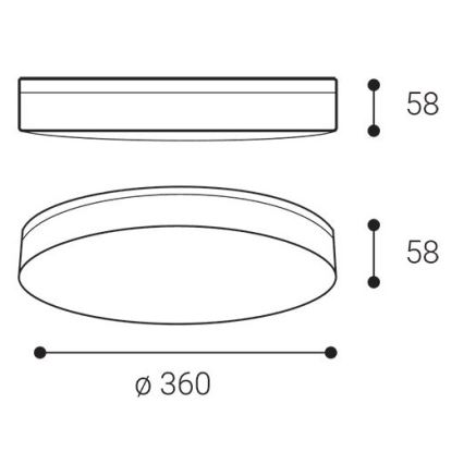 LED2 - LED Φωτιστικό οροφής για μπάνιο YPSO LED/30W/230V 3000/4000K IP54 Ø 36 cm λευκό