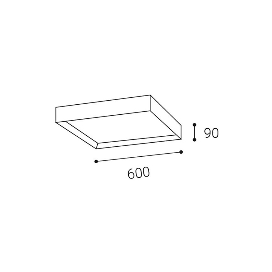 LED2 - LED φωτιστικό οροφής MILO  LED/60W/230V λευκό 3000/4000 K