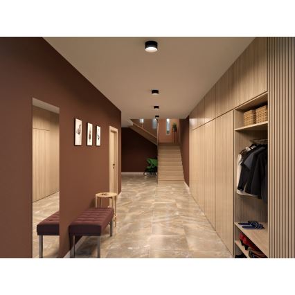 LED2 - LED σποτ ZETA ON LED/8W/230V 3000/3500/4000K Ø 9 cm μαύρο