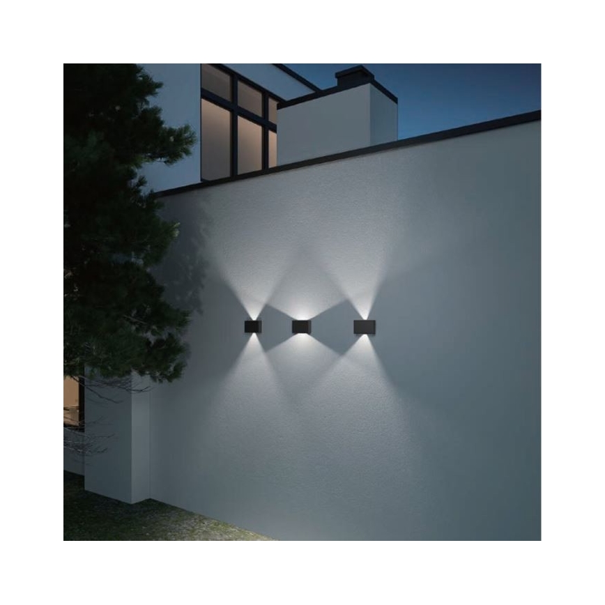 LED2 - LED Εξωτερικό φως τοίχου BLADE 2xLED/12W/230V IP54