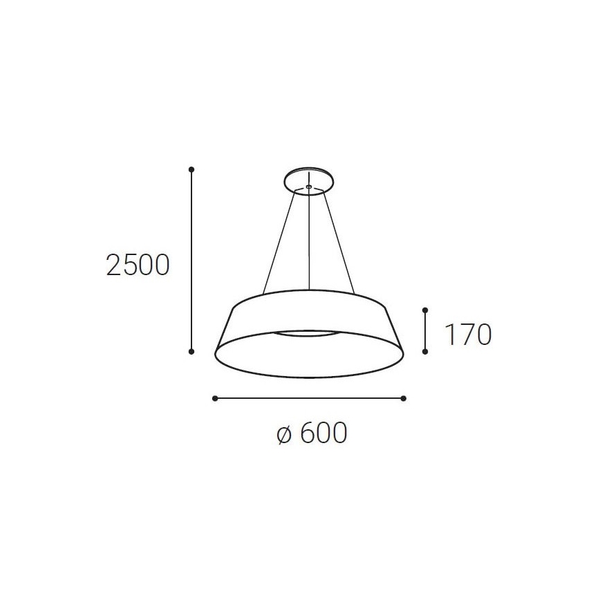 LED2 - LED Κρεμαστό πολύφωτο KATY LED/60W/230V 3000/4000K λευκό