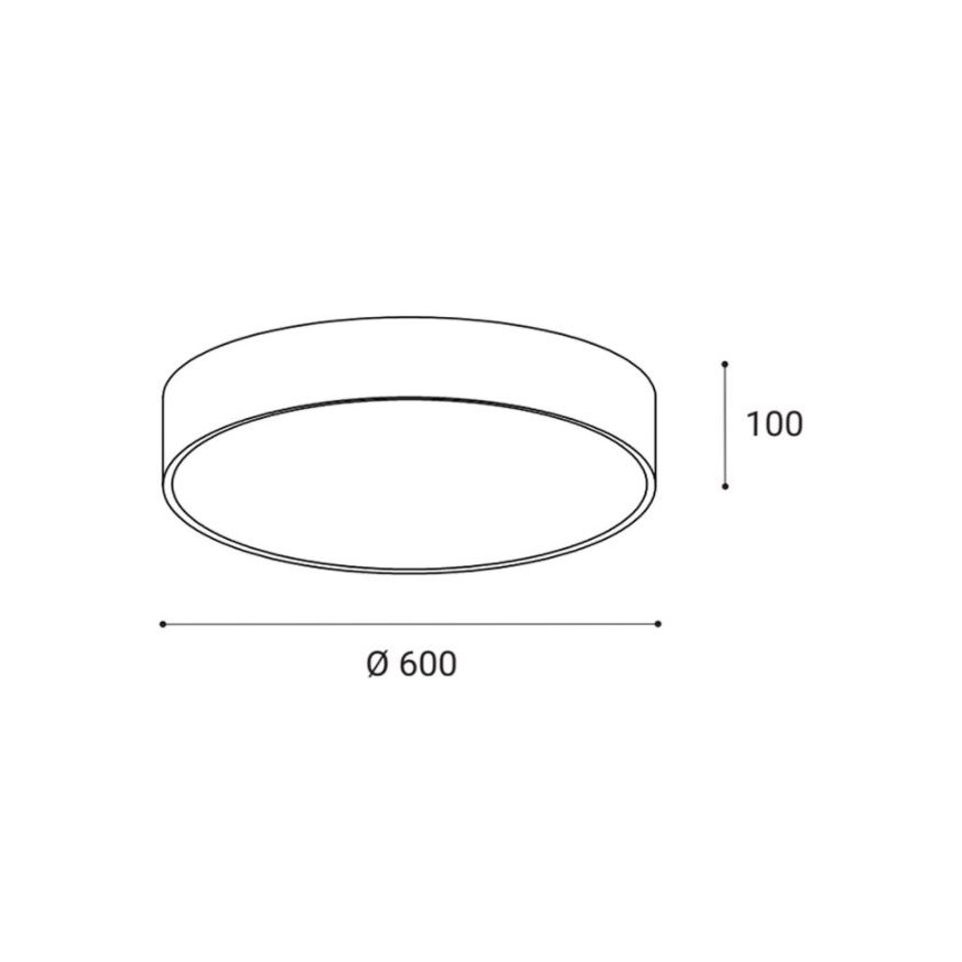 LED2 - LED Οροφιαίο φωτιστικό MONO LED/60W/230V 3000/4000K μαύρο