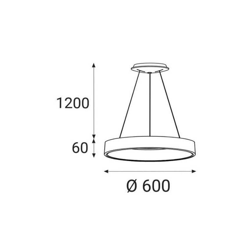 LED2 - LED  Πολύφωτο BELLA LED/50W/230V 3000/4000K μαύρο