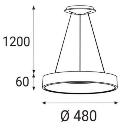 LED2 - LED Πολύφωτο κρεμαστό BELLA LED/40W/230V 3000/4000K λευκό