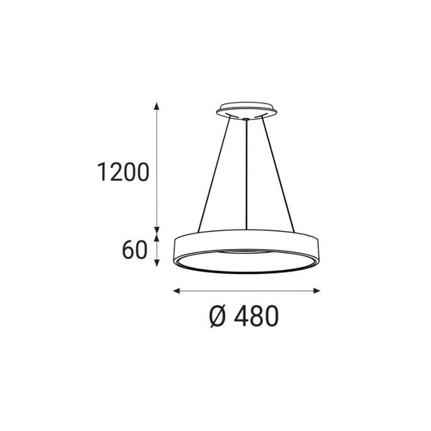 LED2 - LED Πολύφωτο κρεμαστό BELLA LED/40W/230V 3000/4000K λευκό