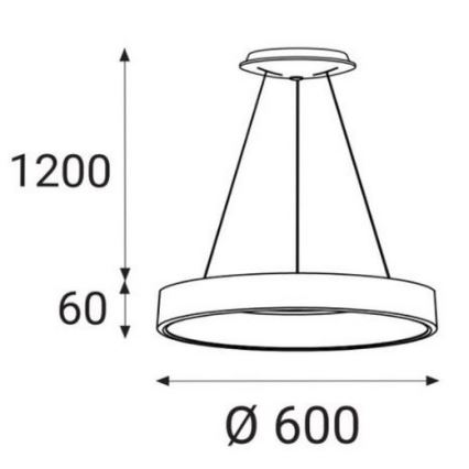 LED2 - LED Πολύφωτο κρεμαστό BELLA LED/50W/230V 3000/4000K λευκό