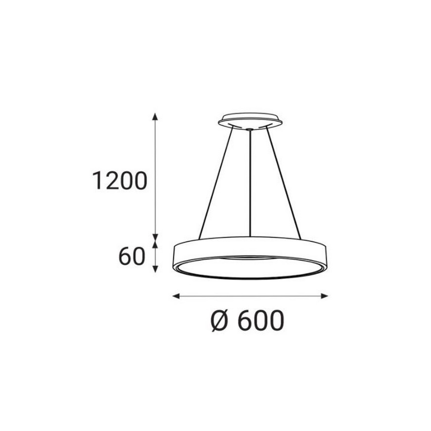 LED2 - LED Πολύφωτο κρεμαστό BELLA LED/50W/230V 3000/4000K λευκό