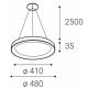 LED2 - LED Πολύφωτο κρεμαστό BELLA SLIM LED/38W/230V 3000/4000K λευκό