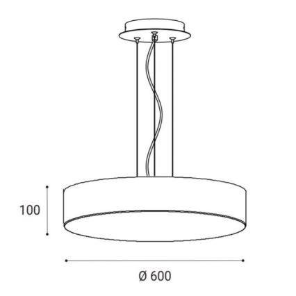 LED2 - LED Πολύφωτο κρεμαστό MONO LED/60W/230V 3000/4000K μαύρο