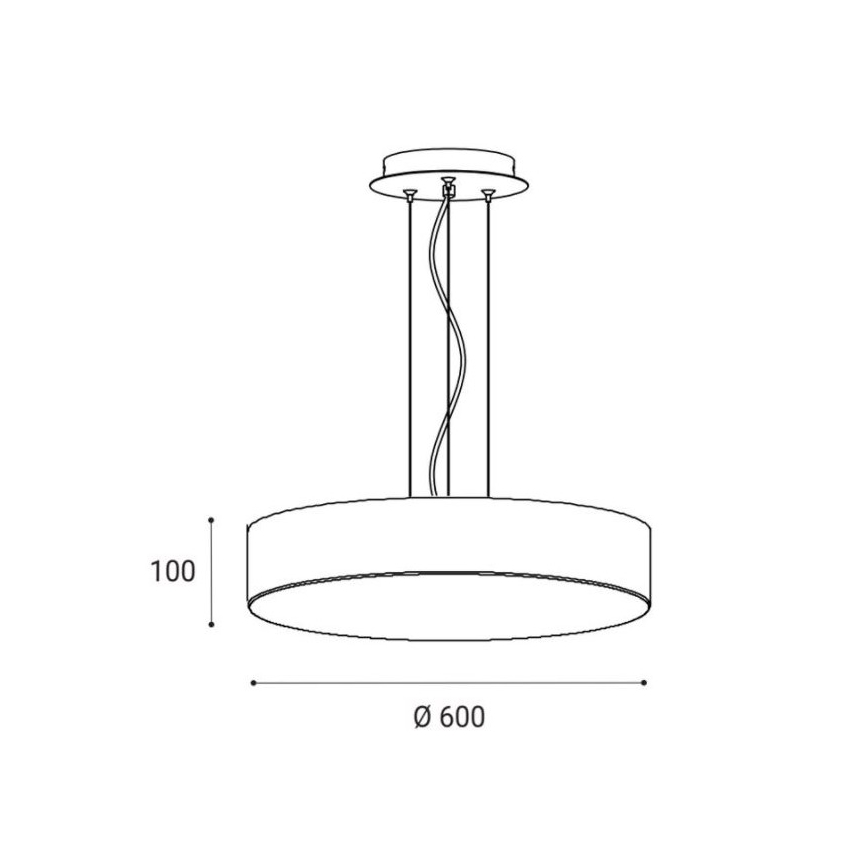 LED2 - LED Πολύφωτο κρεμαστό MONO LED/60W/230V 3000/4000K μαύρο