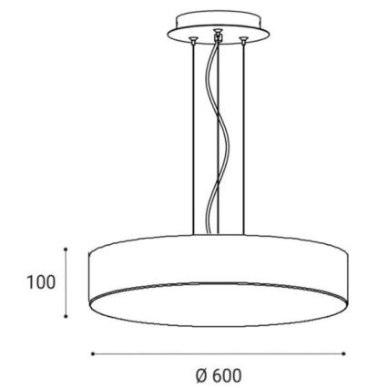 LED2 - LED Πολύφωτο σε σχοινί  MONO LED/60W/230V 3000/4000K λευκό