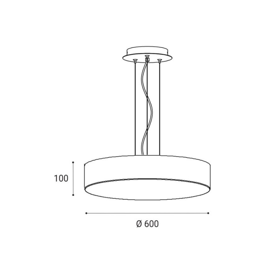 LED2 - LED Πολύφωτο σε σχοινί  MONO LED/60W/230V 3000/4000K λευκό