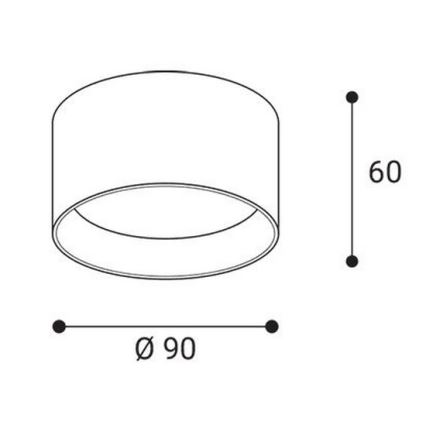 LED2 - LED σποτ ZETA ON LED/8W/230V 3000/3500/4000K Ø 9 cm μαύρο