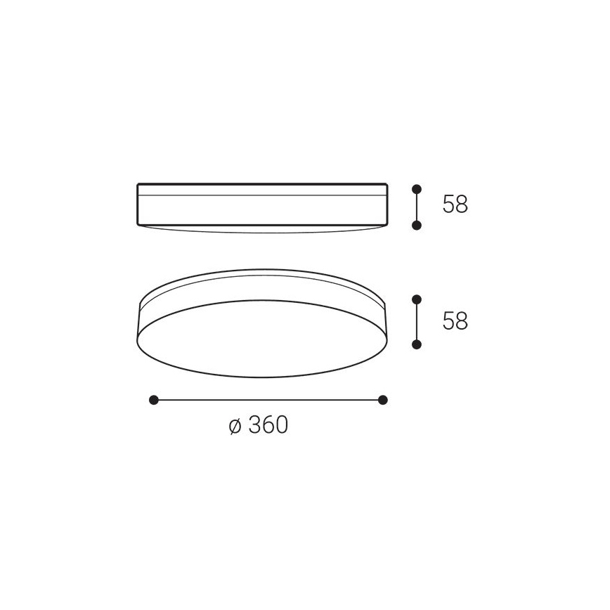 LED2 - LED Φωτιστικό οροφής για μπάνιο YPSO LED/30W/230V 3000/4000K IP54 Ø 36 cm λευκό