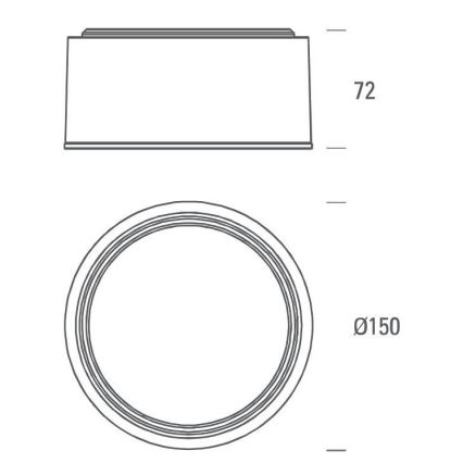 LED2 - LED Φωτιστικό οροφής BUTTON LED/17W/230V ασημί