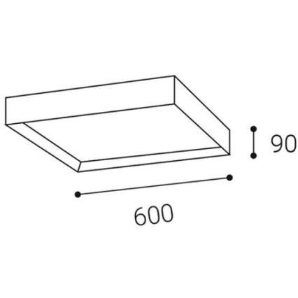 LED2 - LED φωτιστικό οροφής MILO  LED/60W/230V λευκό 3000/4000 K