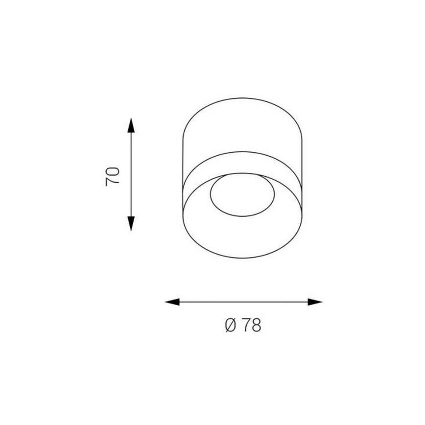 LED2 - LED φωτιστικό οροφής TINY  LED/8W/230V λευκό