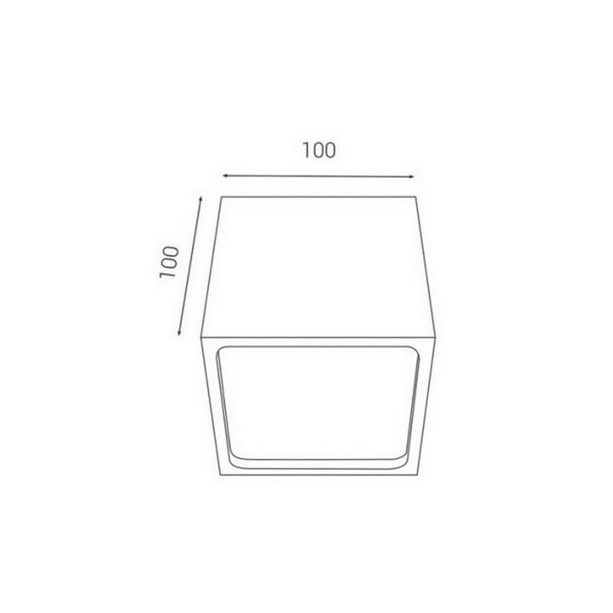 LED2 - LED Φωτιστικό οροφής εξωτερικού χώρου CUBE  LED/12W/230V λευκό