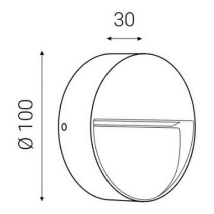 LED2 - LED Φωτιστικό τοίχου εξωτερικού χώρου STEP ON LED/3W/230V IP54