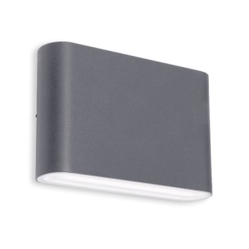 LED2 - Εξωτερικό επιτοίχιο φωτιστικό FLAT 2xLED/3W/230V IP65 3000K/4000K/5700K μαύρο