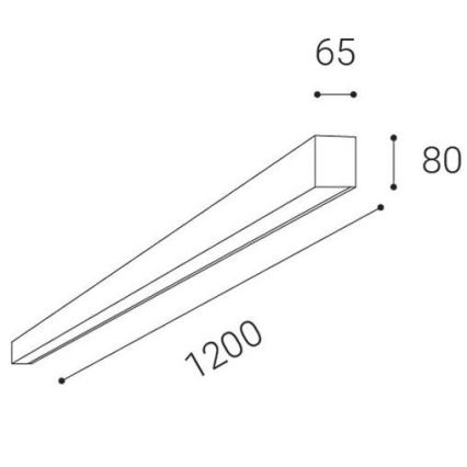 LED2 - Γραμμικό φωτιστικό οροφής LED LINO LED/30W/230V 3000/3500/4000K μαύρο