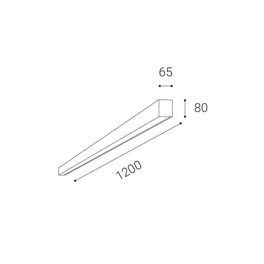 LED2 - Γραμμικό φωτιστικό οροφής LED LINO LED/30W/230V 3000/3500/4000K μαύρο