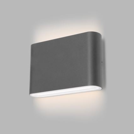 LED2 - Εξωτερικό επιτοίχιο φωτιστικό FLAT 2xLED/3W/230V IP65 3000K/4000K/5700K μαύρο
