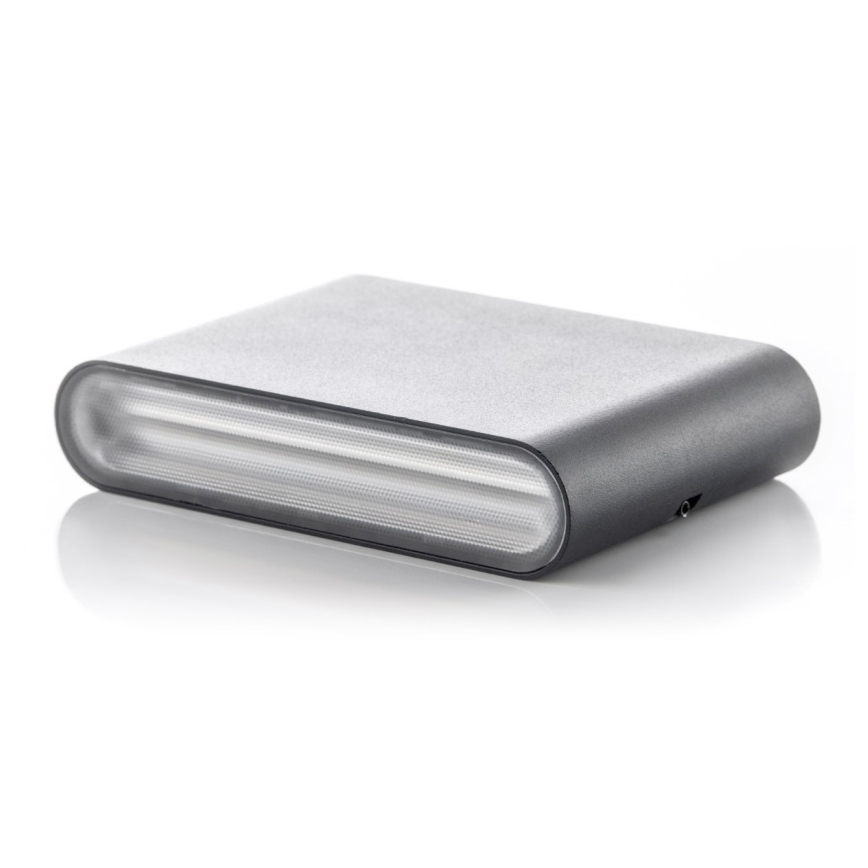 LED2 - Εξωτερικό επιτοίχιο φωτιστικό FLAT 2xLED/3W/230V IP65 3000K/4000K/5700K μαύρο