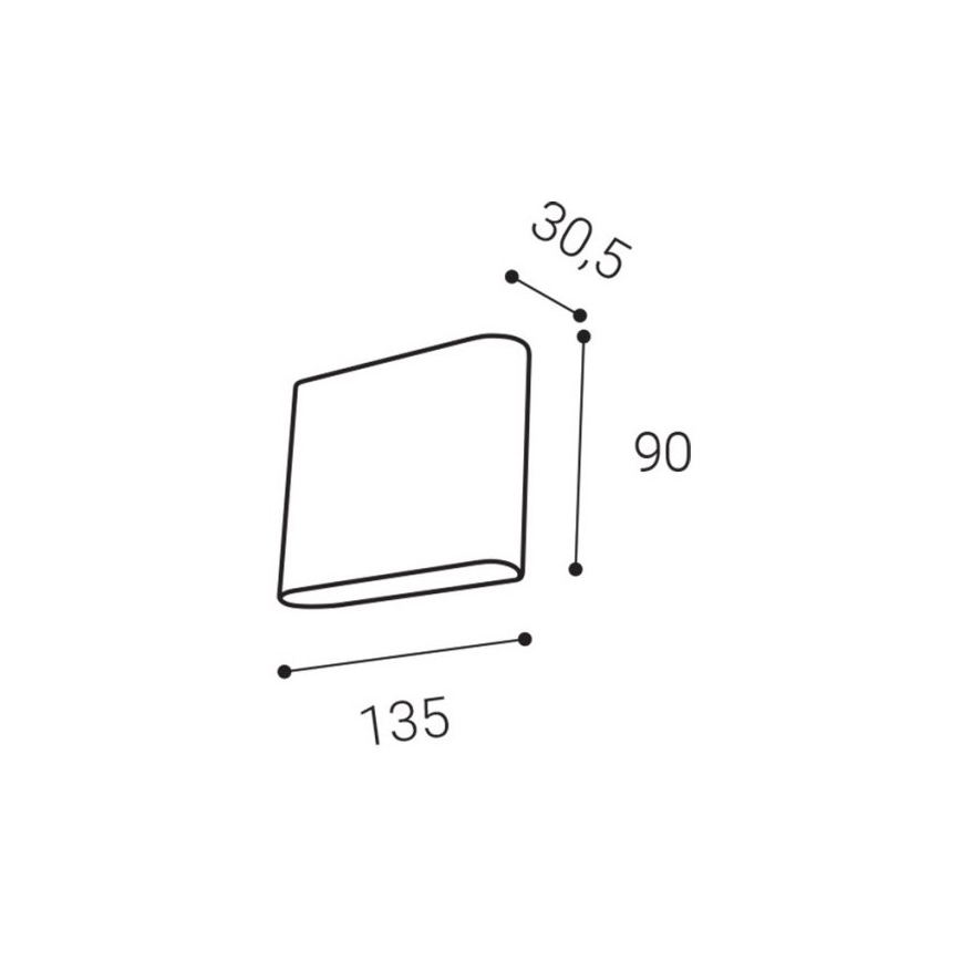 LED2 - Εξωτερικό επιτοίχιο φωτιστικό FLAT 2xLED/3W/230V IP65 3000K/4000K/5700K μαύρο