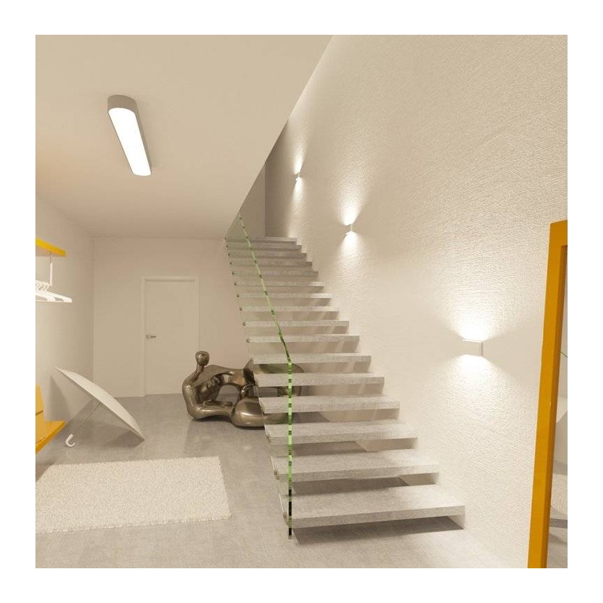 LED2 - Επιτοίχιο φωτιστικό εξωτερικού χώρου LED FLAT 2xLED/3W/230V IP65 3000K/4000K/5700K λευκό
