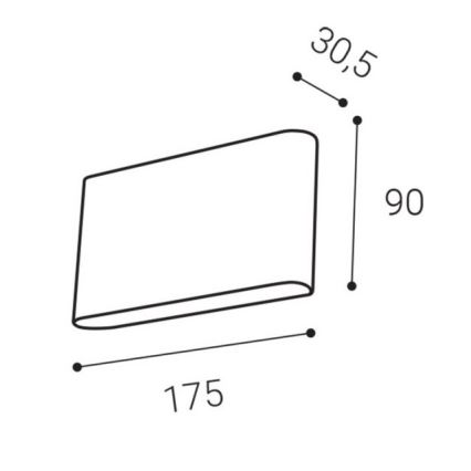 LED2 - Επιτοίχιο φωτιστικό εξωτερικού χώρου LED FLAT 2xLED/3W/230V IP65 3000K/4000K/5700K λευκό