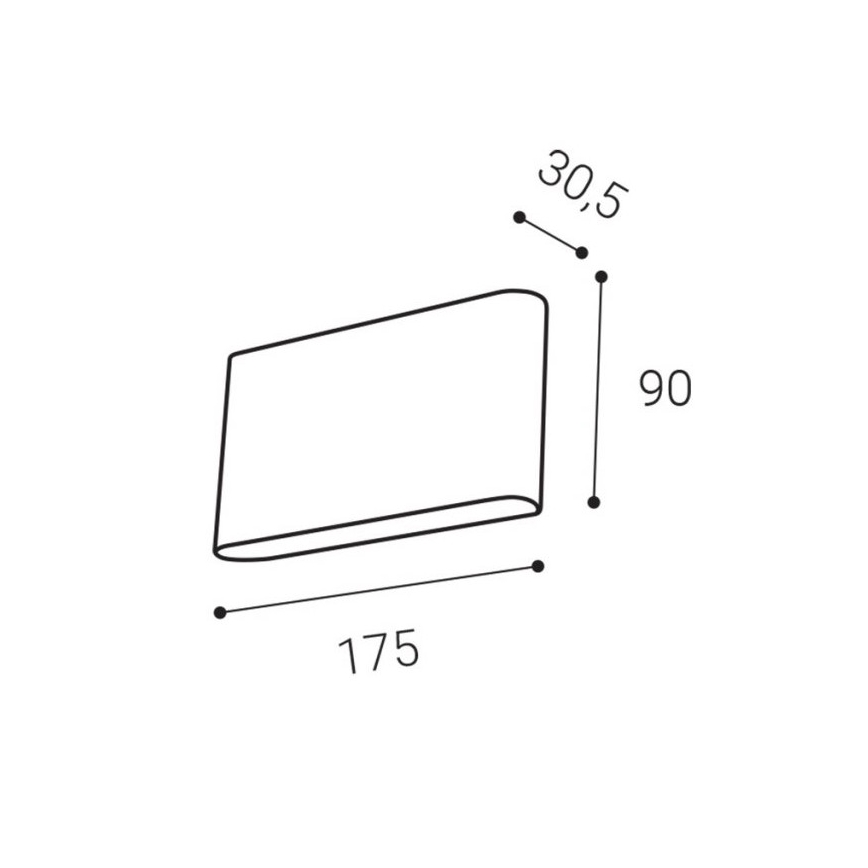 LED2 - Επιτοίχιο φωτιστικό εξωτερικού χώρου LED FLAT 2xLED/3W/230V IP65 3000K/4000K/5700K λευκό