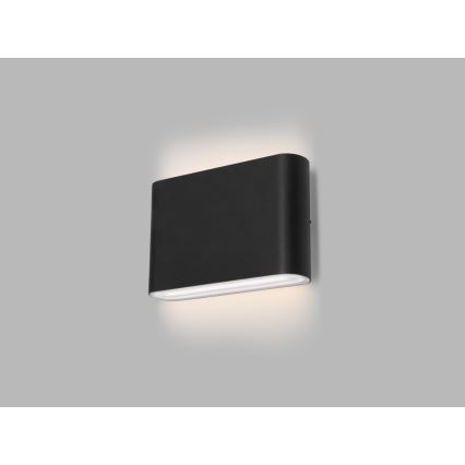 LED2 - Επιτοίχιο φωτιστικό εξωτερικού χώρου LED FLAT 2xLED/3W/230V IP65 3000K/4000K/5700K μαύρο