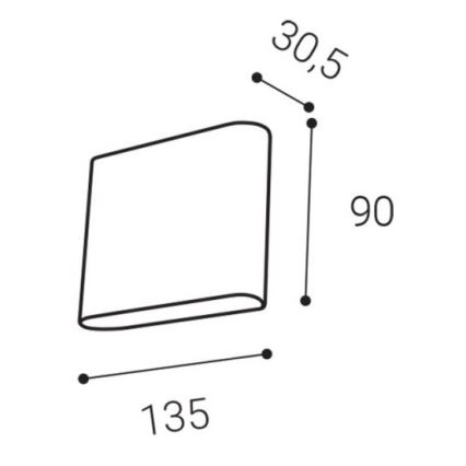 LED2 - Επιτοίχιο φωτιστικό εξωτερικού χώρου LED FLAT 2xLED/3W/230V IP65 3000K/4000K/5700K μαύρο