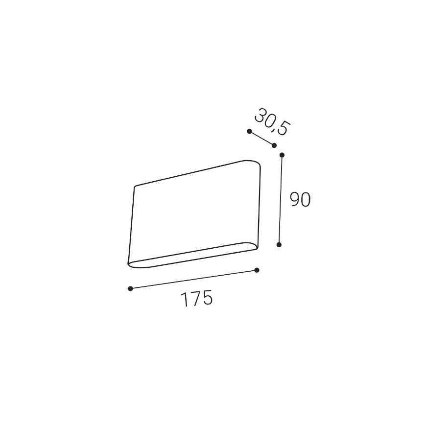 LED2 - Επιτοίχιο φωτιστικό εξωτερικού χώρου LED FLAT 2xLED/5W/230V IP65 3000K/4000K/5700K μαύρο