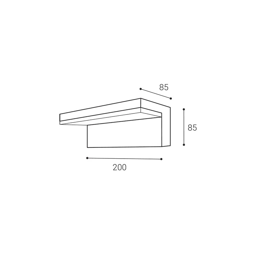 LED2 - Επιτοίχιο φωτιστικό εξωτερικού χώρου LED HUGO LED/9W/230V IP54 3000K/4000K