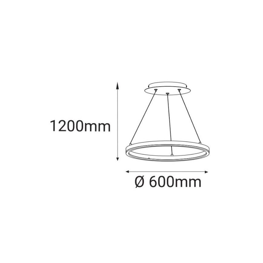 LED2 - Κρεμαστό πολύφωτο CIRCLE LED/42W/230V