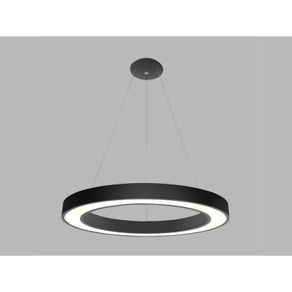 LED2 - Κρεμαστό φωτιστικό οροφής LED SATURN LED/80W/230V 3000K διάμετρος 80 cm μαύρο