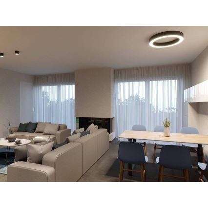 LED2 - LED Οροφιαίο φωτιστικό SATURN LED/80W/230V 3000K/4000K μαύρο