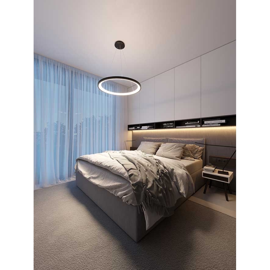 LED2 - Πολύφωτο LED με συρματόσχοινο BELLA LED/48W/230V 3000K/4000K μαύρο