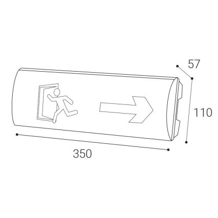 LED2 - Φως έκτακτης ανάγκης LED SAFE ON LED/3W/3,6V 6000K IP65