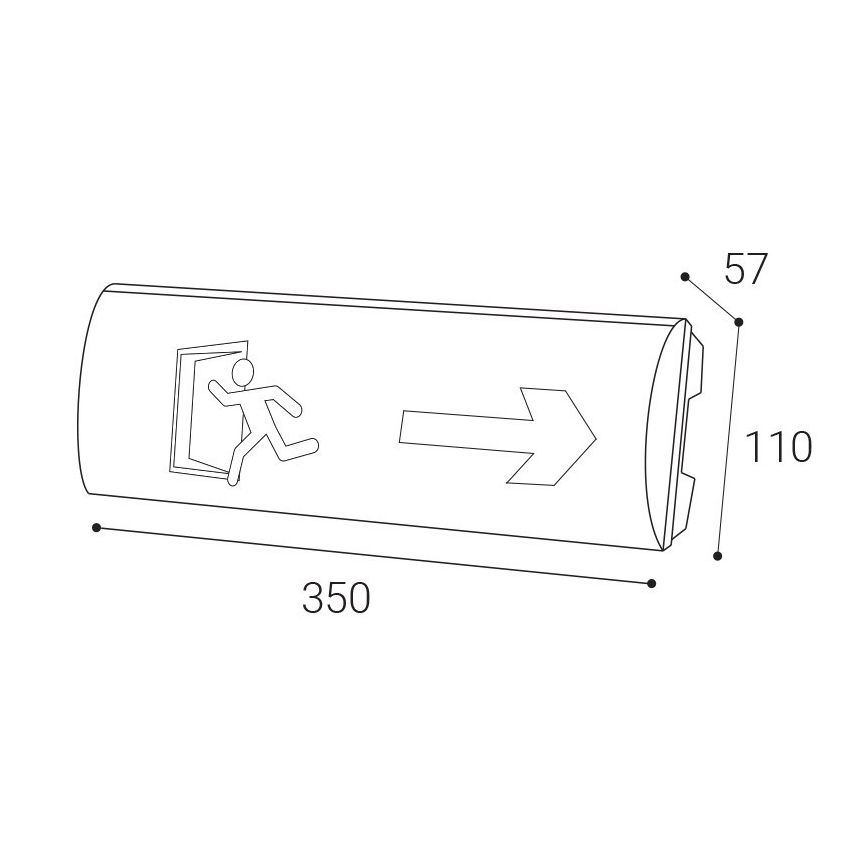 LED2 - Φως έκτακτης ανάγκης LED SAFE ON LED/3W/3,6V 6000K IP65