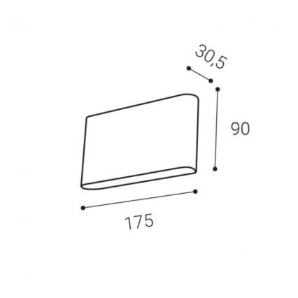 LED2 - Φωτιστικό LED εξωτερικού τοίχου FLAT 2xLED/5W/230V IP65